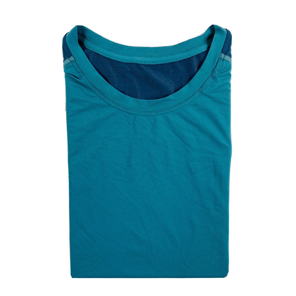 Lululemon Blue Colorblock Mens Performance Short Sleeve T Shirt Size L